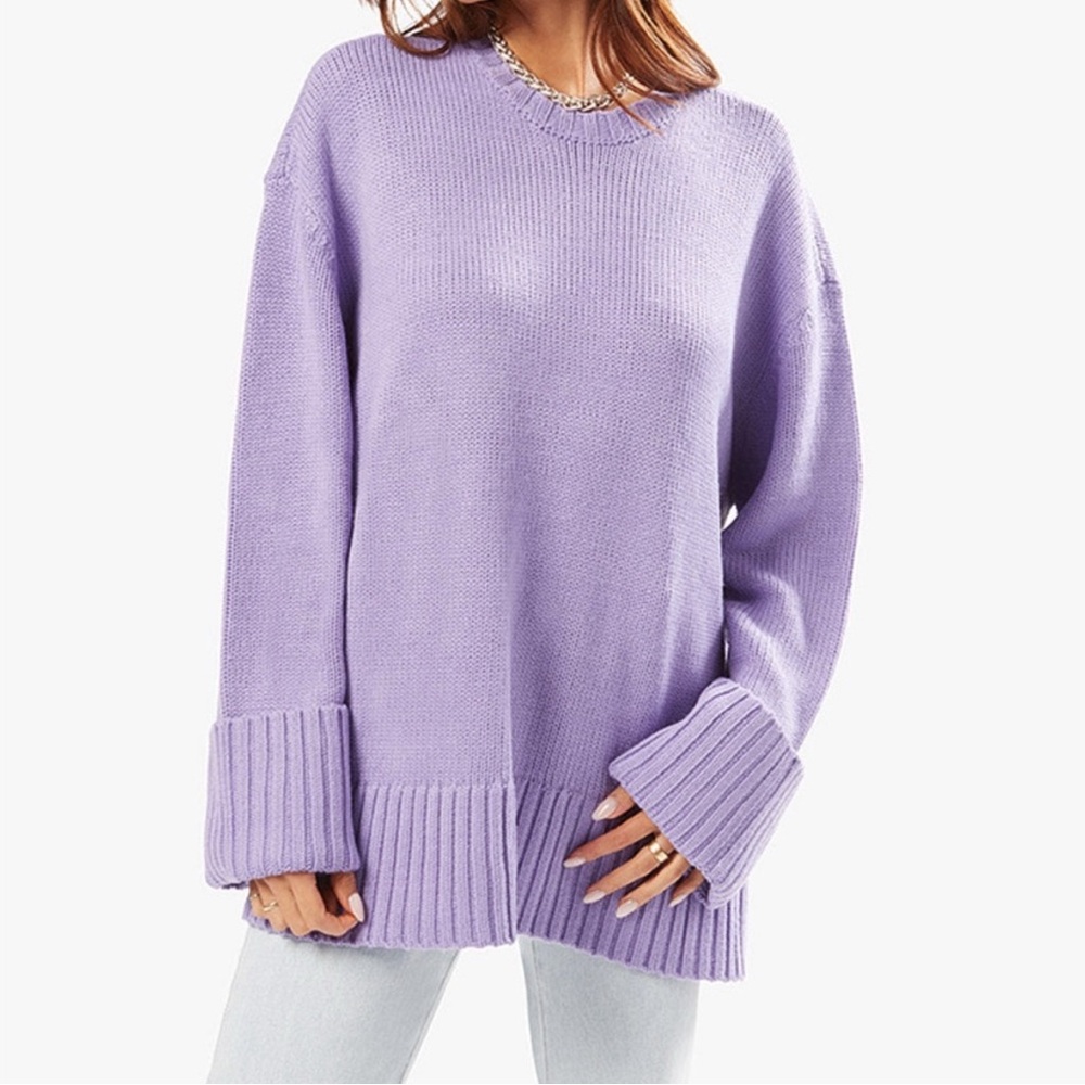 WeWoreWhat Oversized Purple Sweater